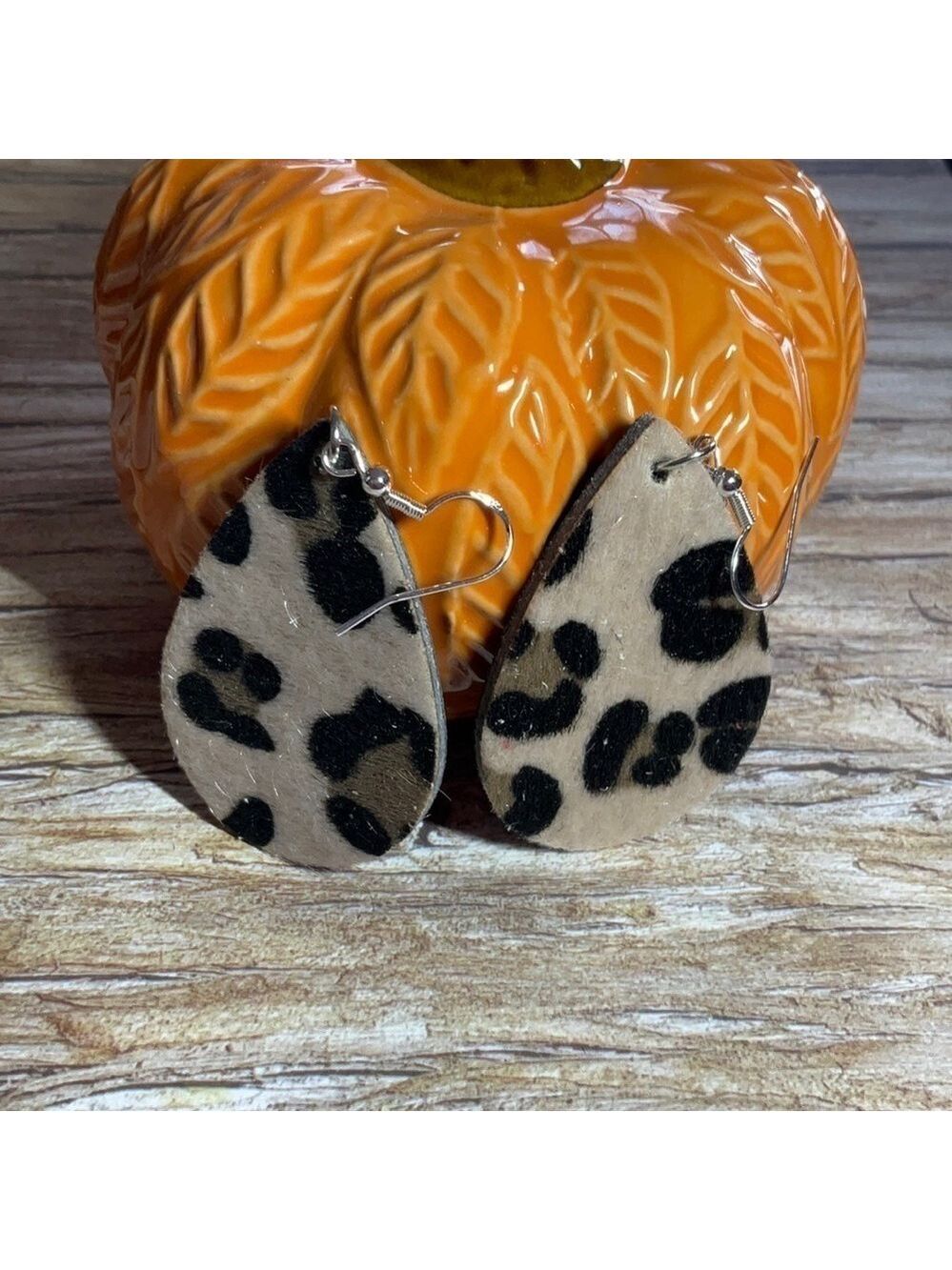 Animal Print Tear Drop Earrings